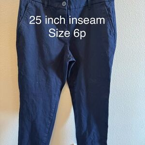 Talbots Navy Ankle Pants 6p curvy NWOT